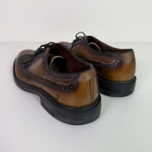Vintage Nunn Bush Two Tone Brown Wingtip Brogue Oxford Dress Shoes Mens 7.5D USA main image 10